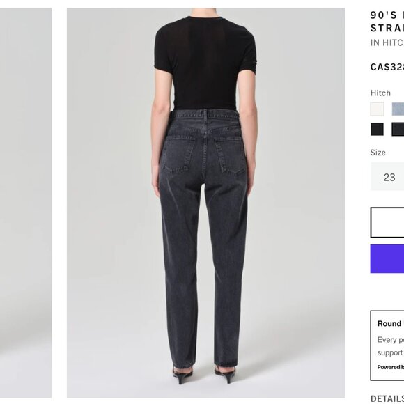 π€ AGOLDE 90βs High-Rise Loose Jeans β Size 25 π€ - Picture 1 of 7